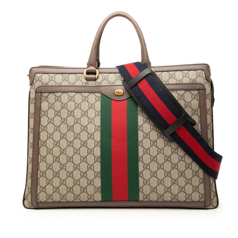 Gucci Gg Supreme Ophidia Web Briefcase #338873G88B